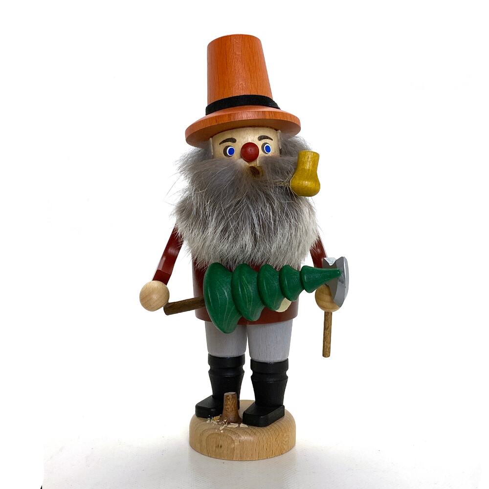 Lumber Jack Tree Smoker Erzebirge Kaden Straco 8.25 In Tall Made In Germany